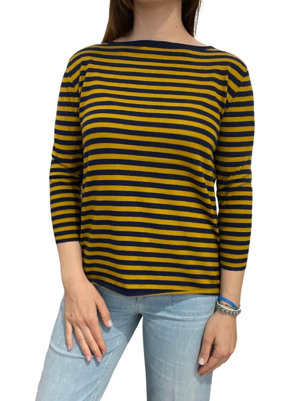 Alessandro Aste Striped French Sleeve Sweater