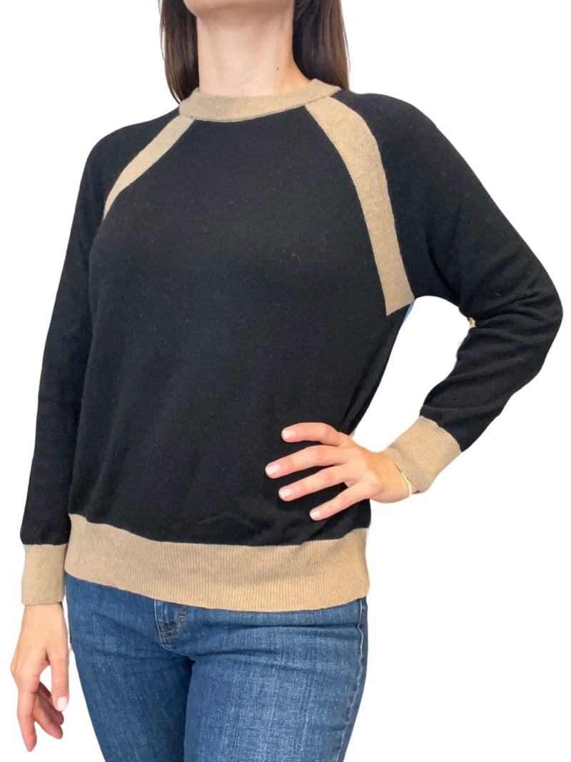 Byu Stripe Neck Shoulders Sweater