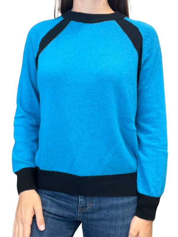 Byu Stripe Neck Shoulders Sweater