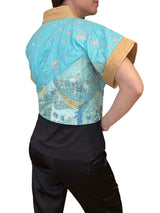 Turquoise Short Sleeve Canadian Kimono