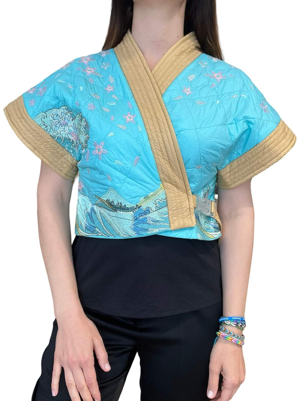 Turquoise Short Sleeve Canadian Kimono