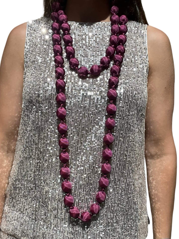 IL Baco Collar Da Maxi Maxi Balls Silk Magenta