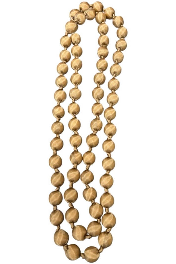 Il Baco Da Seta Maxi Beige Silk Balls Necklace