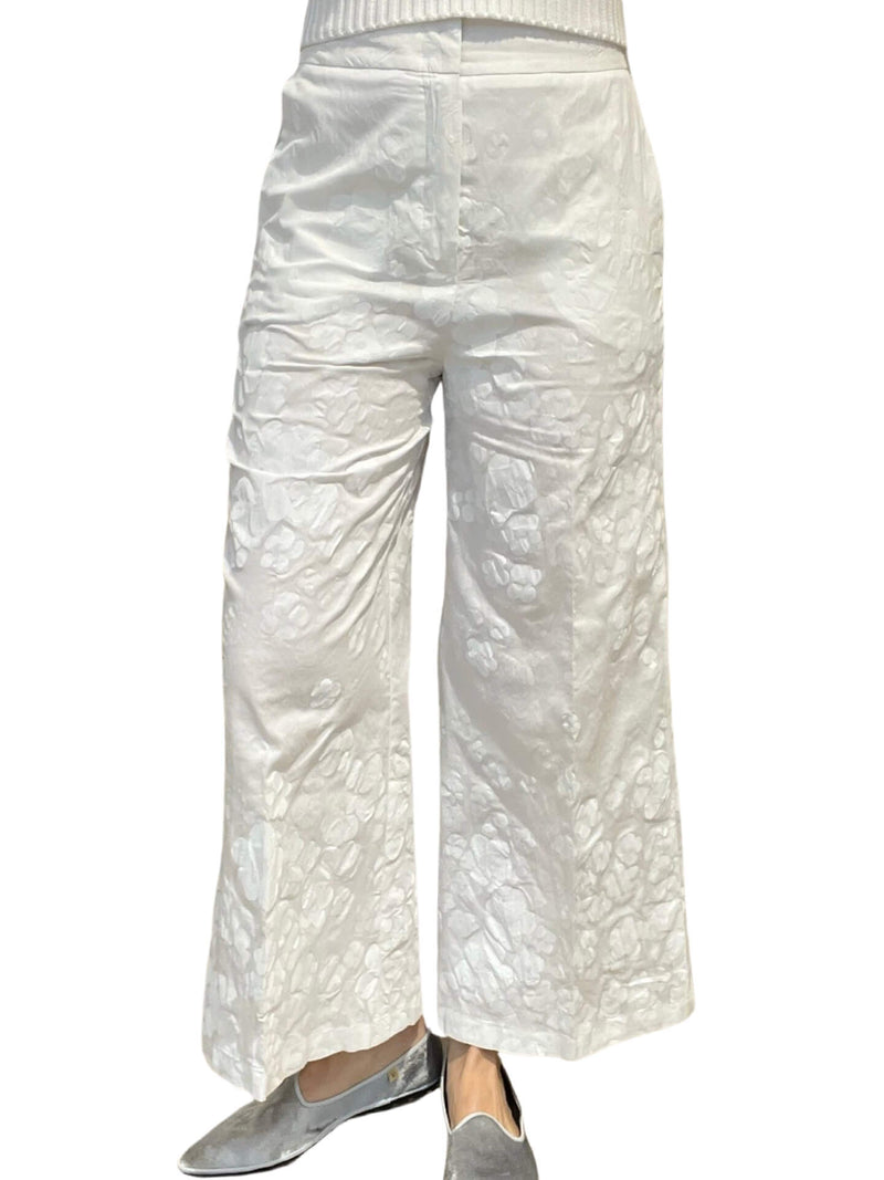 Pantalon de beatrice de largeur blanche