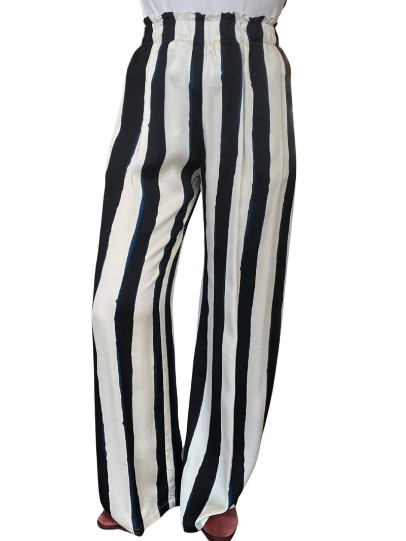 Diega Striped Silk Pants