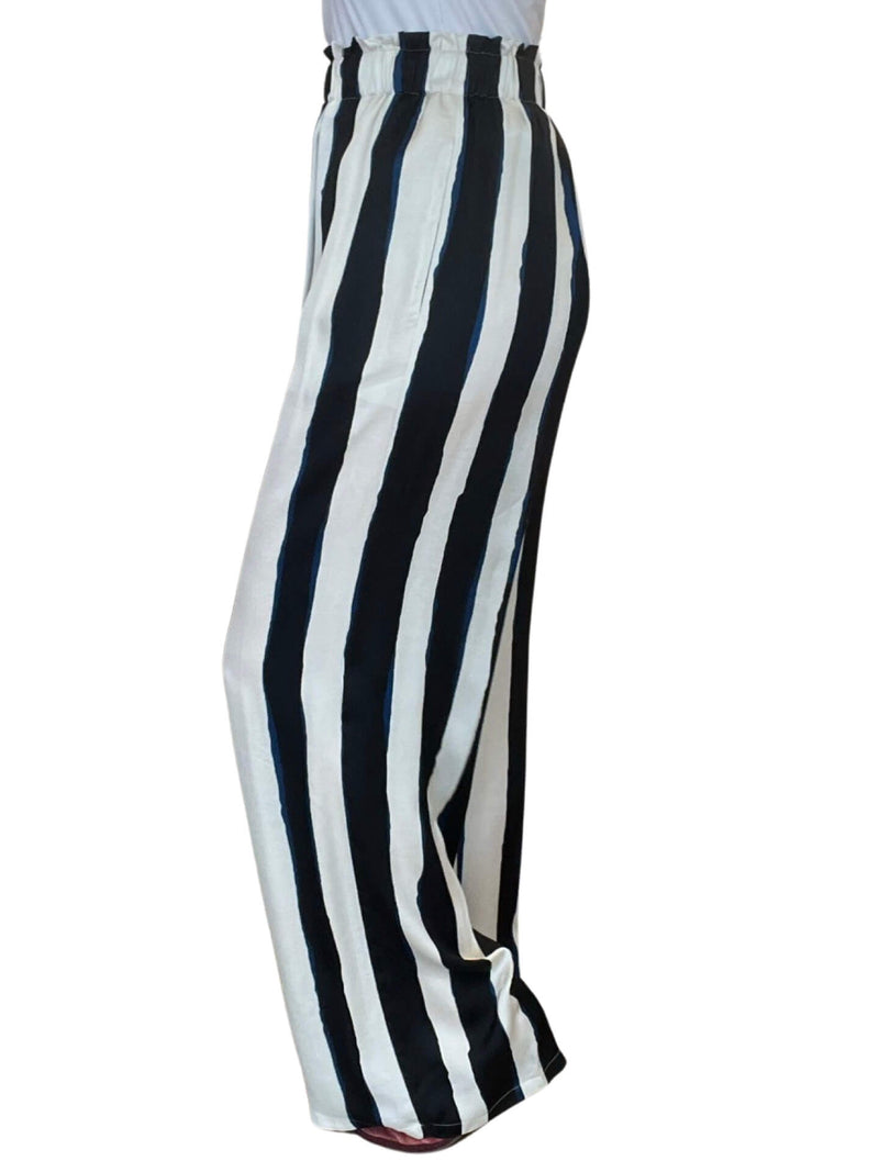 Diega Striped Silk Pants