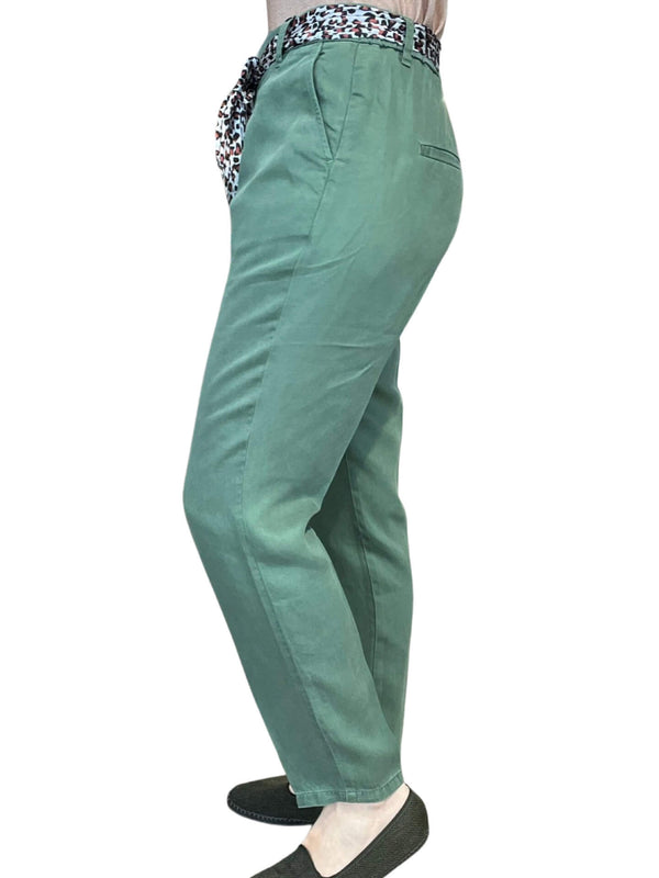 Labdip Chino Pants with Belt Print
