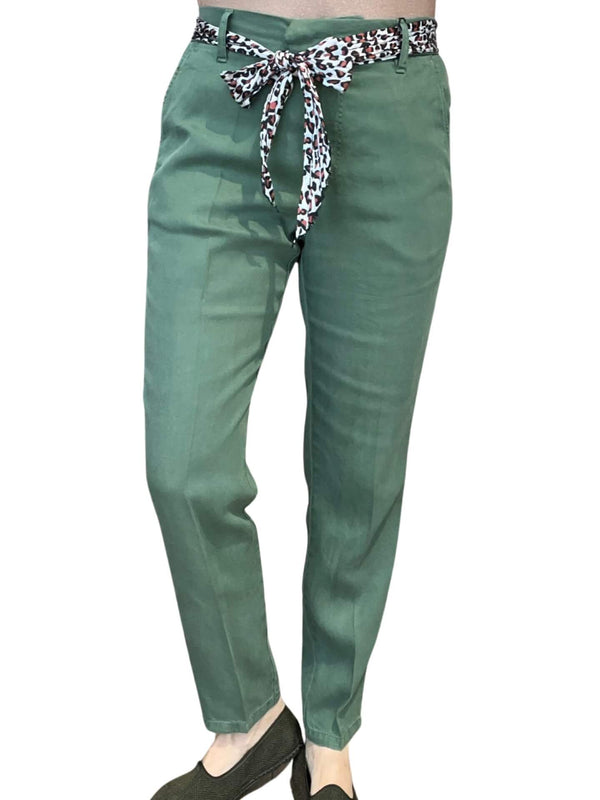 Labdip Chino Pants with Belt Print