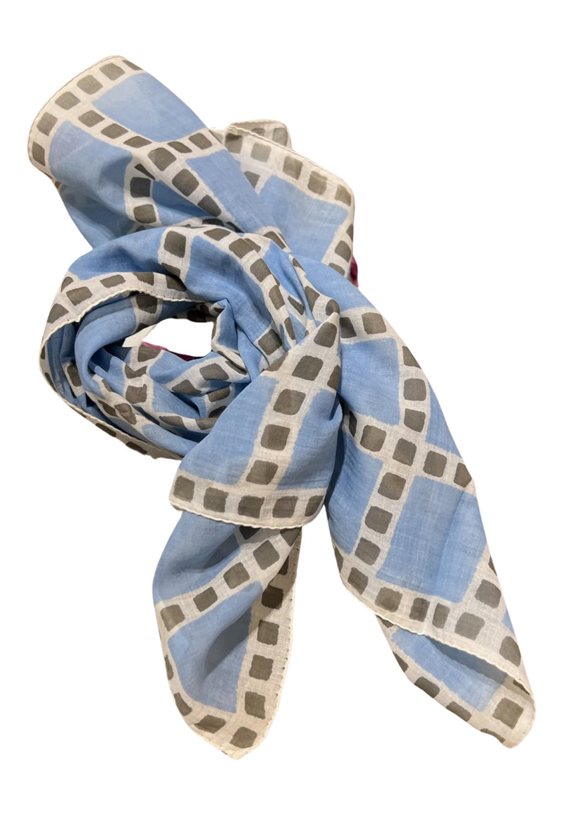 Epice Blue Checkered Scarf