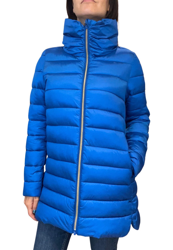 Save The Duck Long Blue Down Jacket