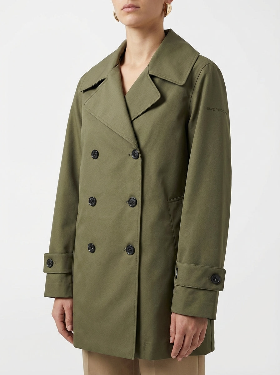 Gabardina Save The Duck Sofi Caqui