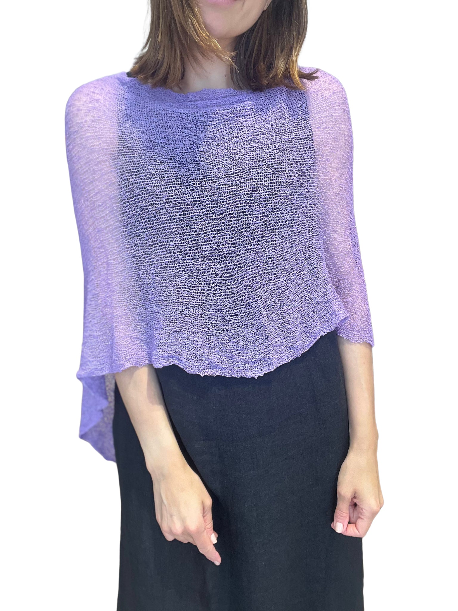 Poncho Il Baco Da Seta Lila Malva