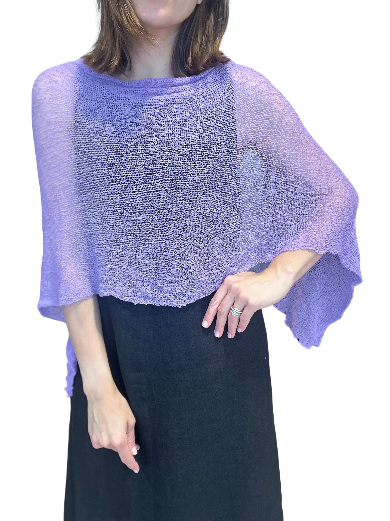 Poncho Il Baco Da Seta Lila Malva