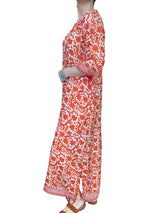 Mondo E Colori Boat Neck Coral Dress
