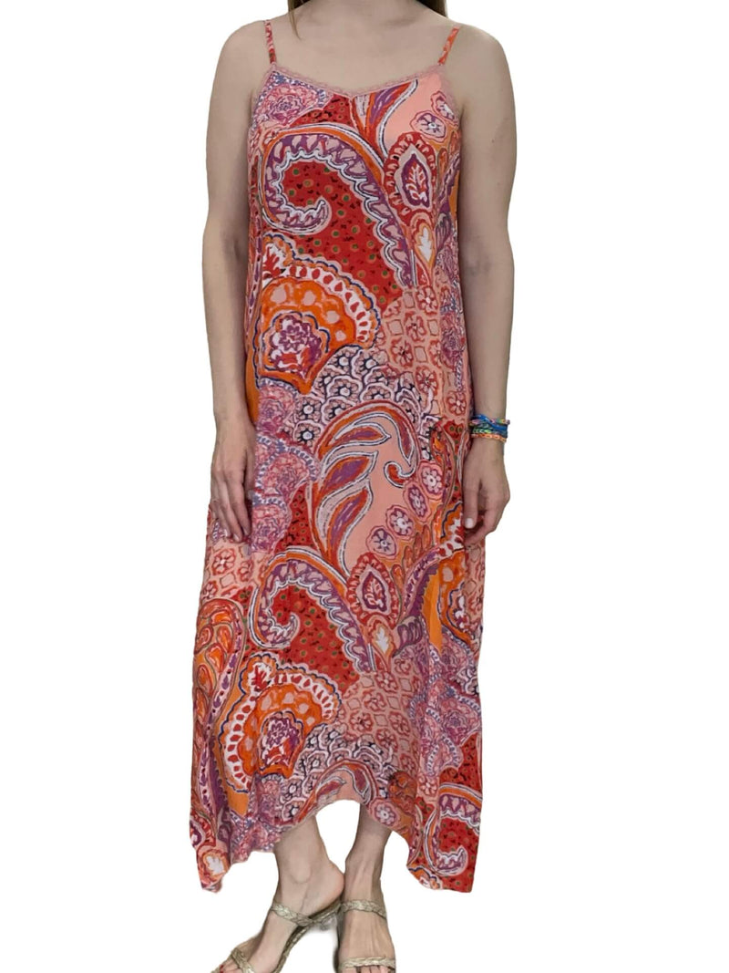 One Season Antoinette Slip Brazil Coral Dress