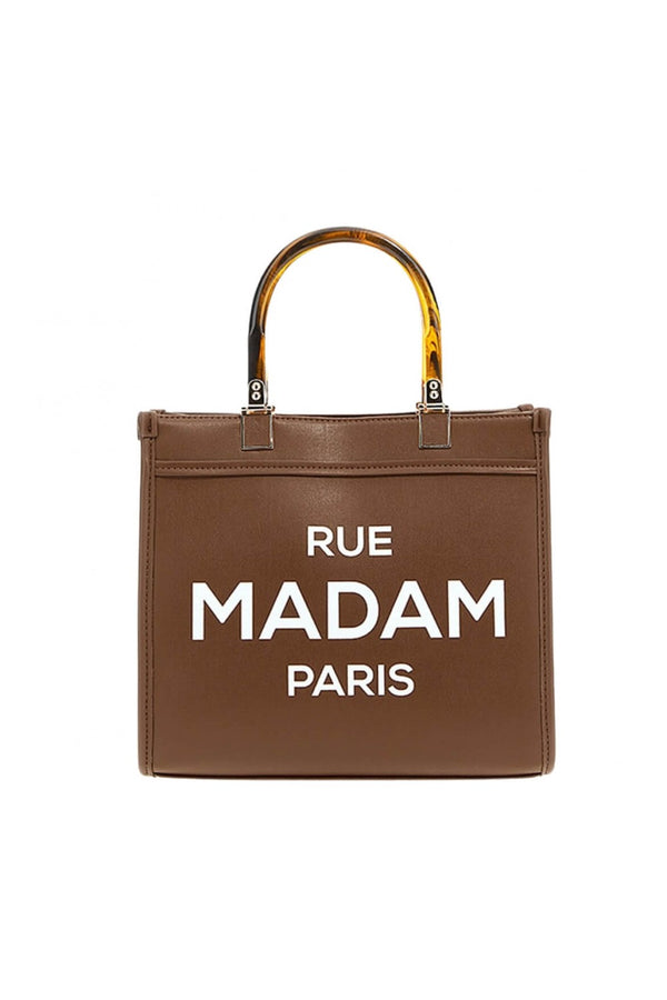 Rue madam icona mini borsa marrone