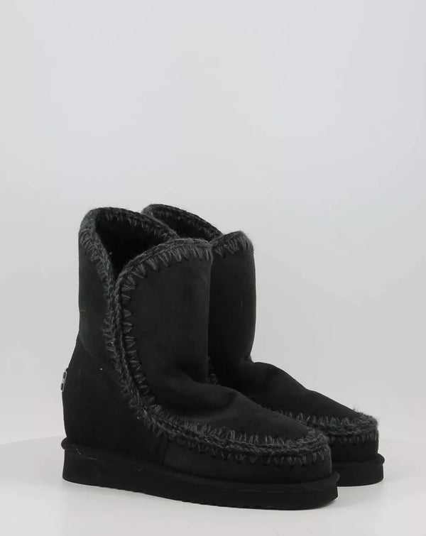 Mou ESKIMO INNER Wedge Short Black Boots