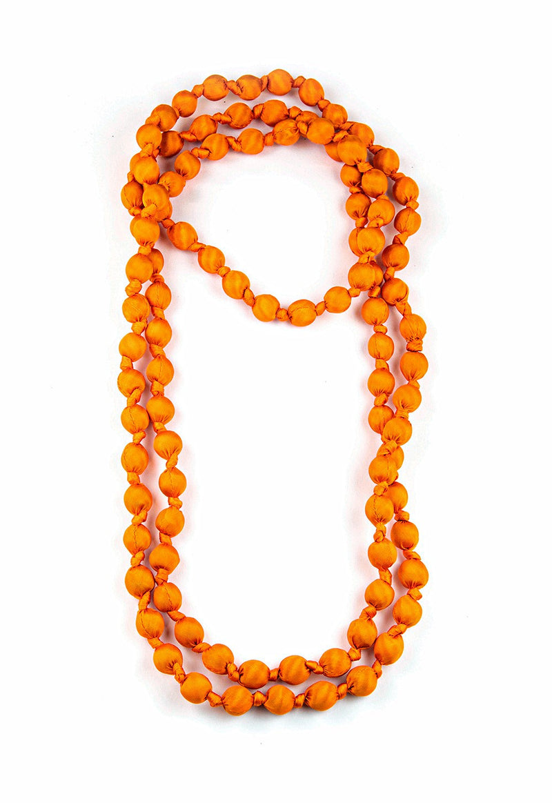 Il Baco Da Seta Necklace Fluor Orange Silk Balls 9.2