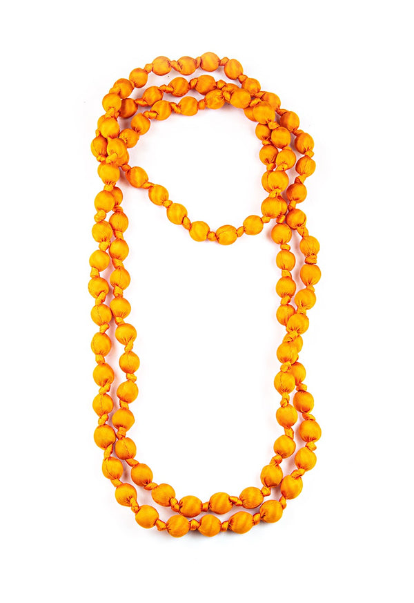 Il Baco Da Seta Tangerine Silk Ball Necklace 9.3