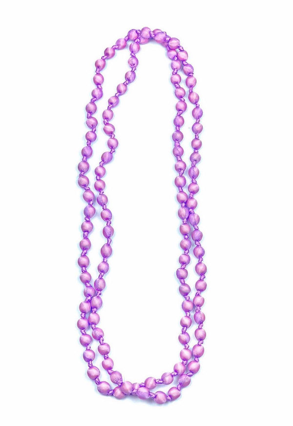 Il Baco Da Seta Orchid Silk Ball Necklace 14.1