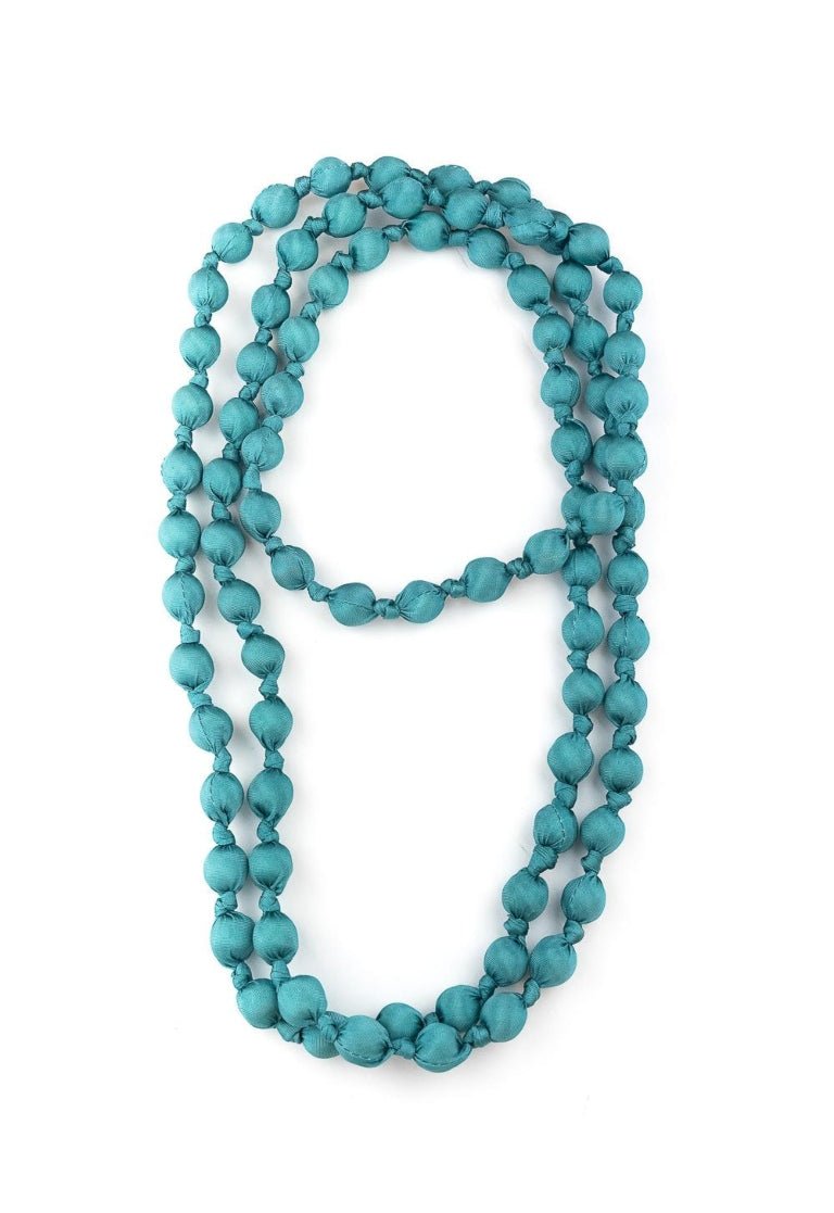 Collar Il Baco Da Seta Bolas Seda Azul Claro 5.1