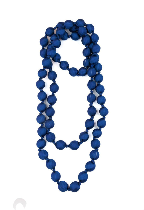 Il Baco Da Seta Blue Silk Ball Necklace Klein 3.2
