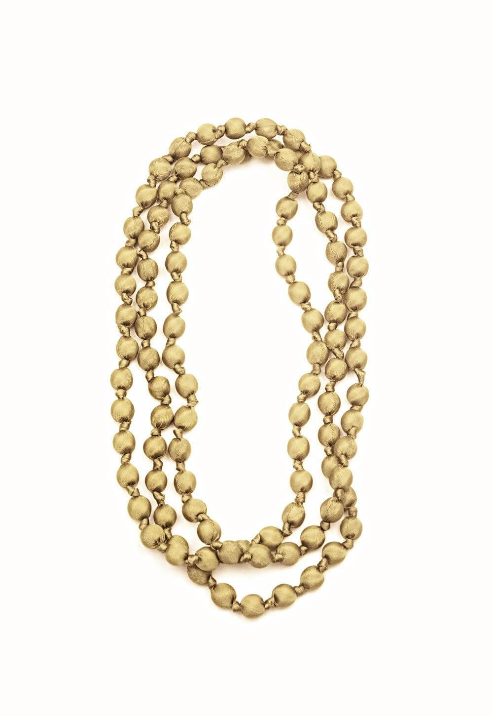 Collar il Baco Da Seta Bolas Seda Beige 18.2