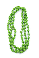 Il Baco Da Seta Medium Green Silk Ball Necklace 6.4