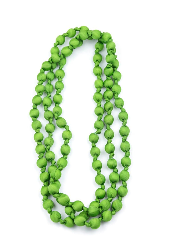 Collar Il Baco Da Seta bolas Seda Verde Medio 6.4