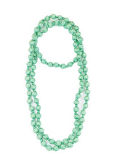 Il Baco Da Seta Pastel Green Silk Ball Necklace 5.2