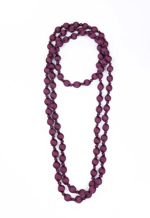 Il Baco Da Seta Grape Silk Ball Necklace 17.5
