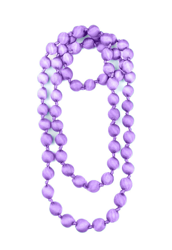 Il Baco Da Seta Maxi Lavender Silk Ball Necklace