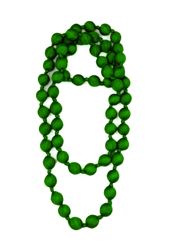 Il Baco Da Seta Maxi Green Silk Ball Necklace