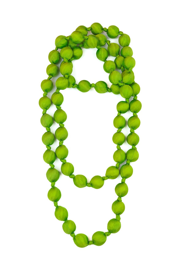 Il Baco Da Seta Maxi Light Green Silk Ball Necklace
