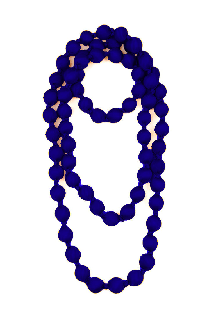 Il Baco Da Seta Maxi Blue Silk Ball Necklace Klein