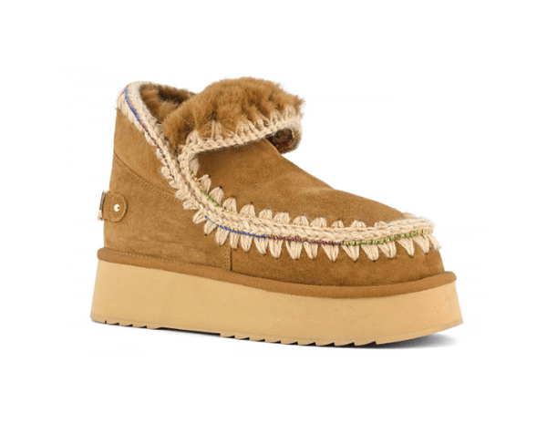 Mou boots eskimo rhinestones camel platform