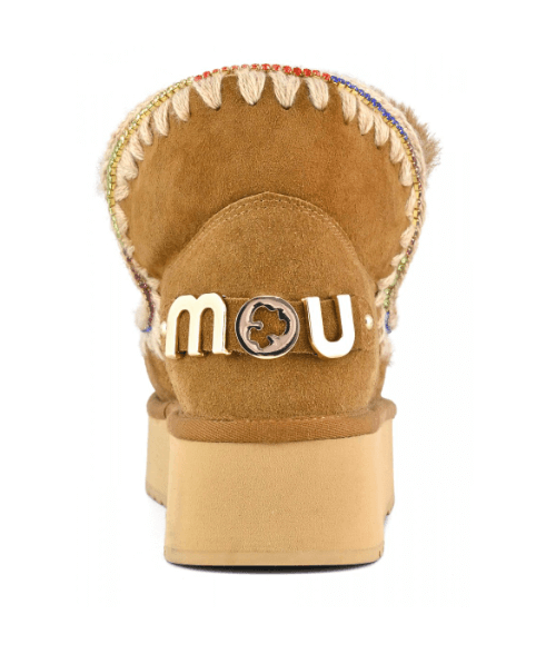 Mou boots eskimo rhinestones camel platform