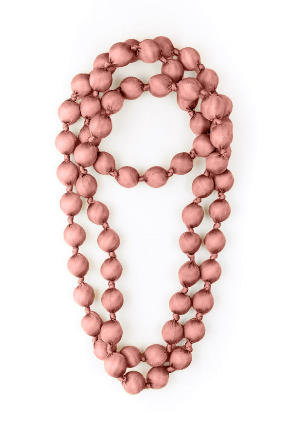 Il Baco Da Seta Maxi Silk Balls Pale Pink Necklace