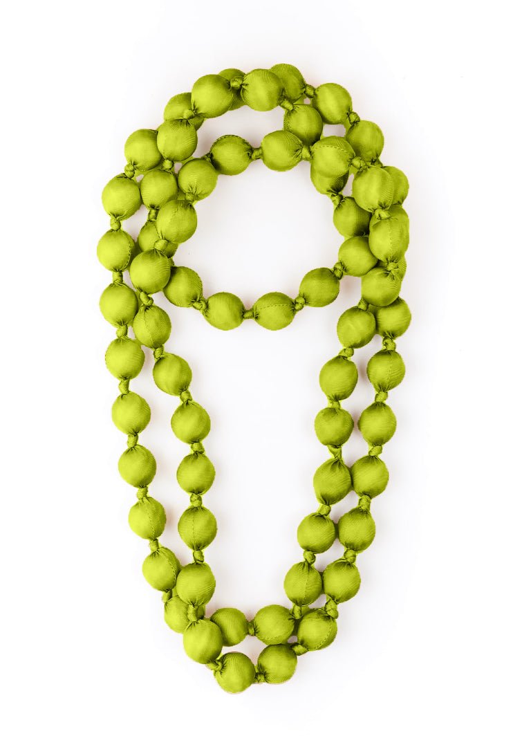 Necklace il Baco Da Seta Maxi Balls Silk Pistachio