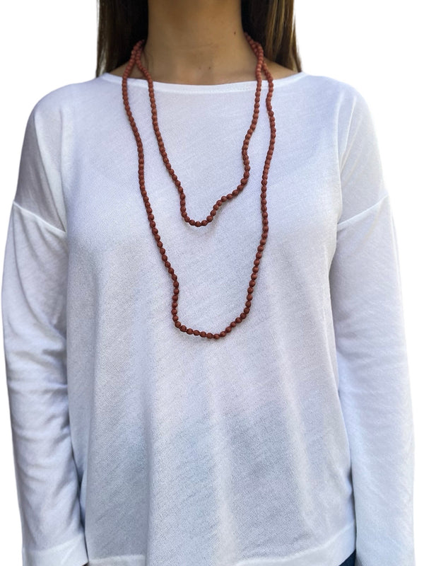 Il Baco Da Seta Nude Silk Beads Necklace