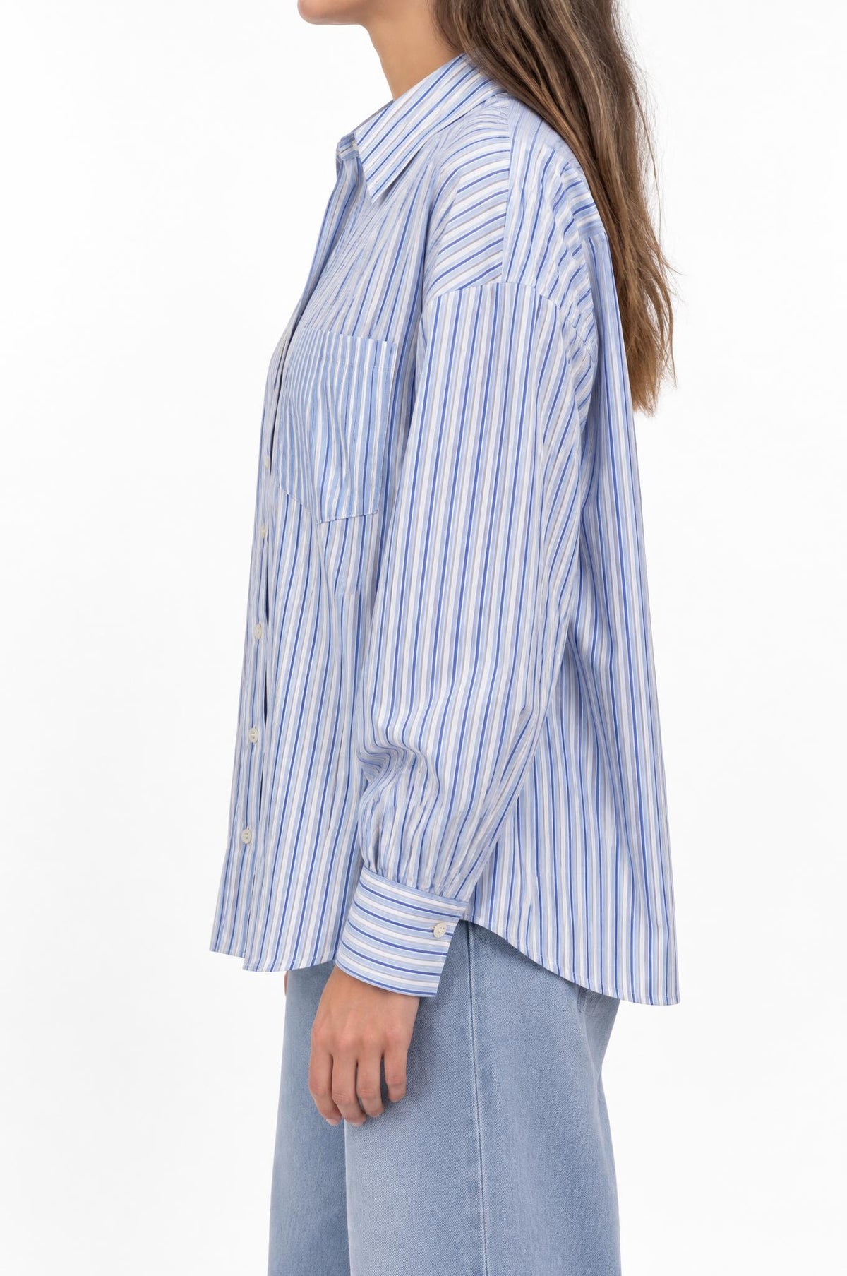 Camisa Academia Marie Patch Azul