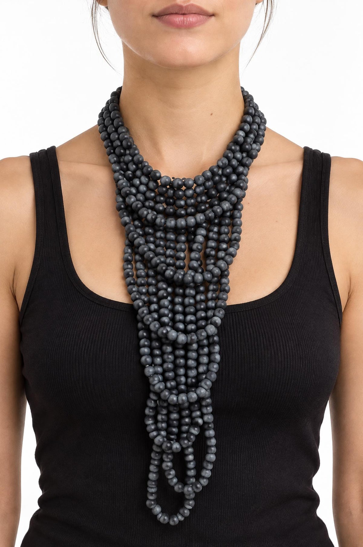 Collana Il Baco Da Seta Palline Blu
