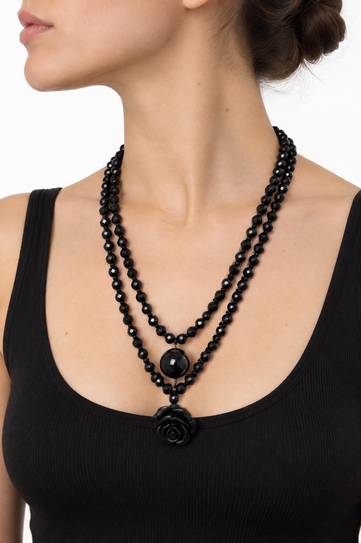 Fabrizio Marcantelli Collana Camelia Balls Nera
