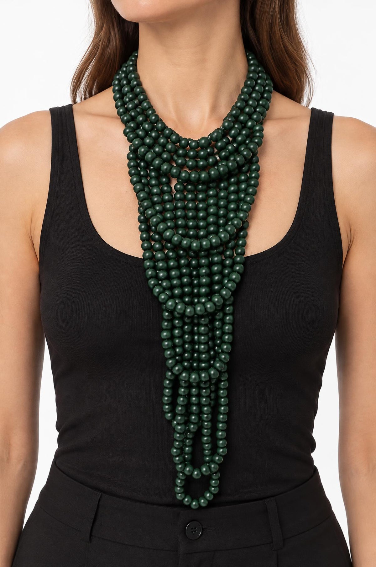 Collana Il Baco Da Seta Palle verdi