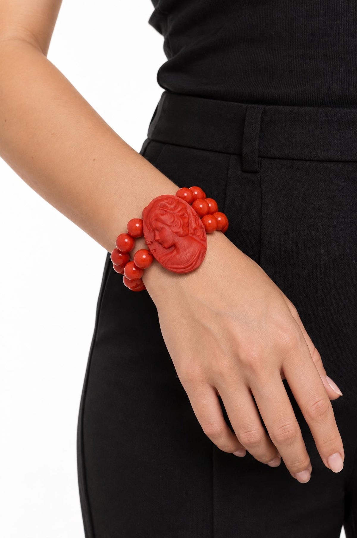 Fabrizio Marcantelli Dark Orange Cameo Bracelet