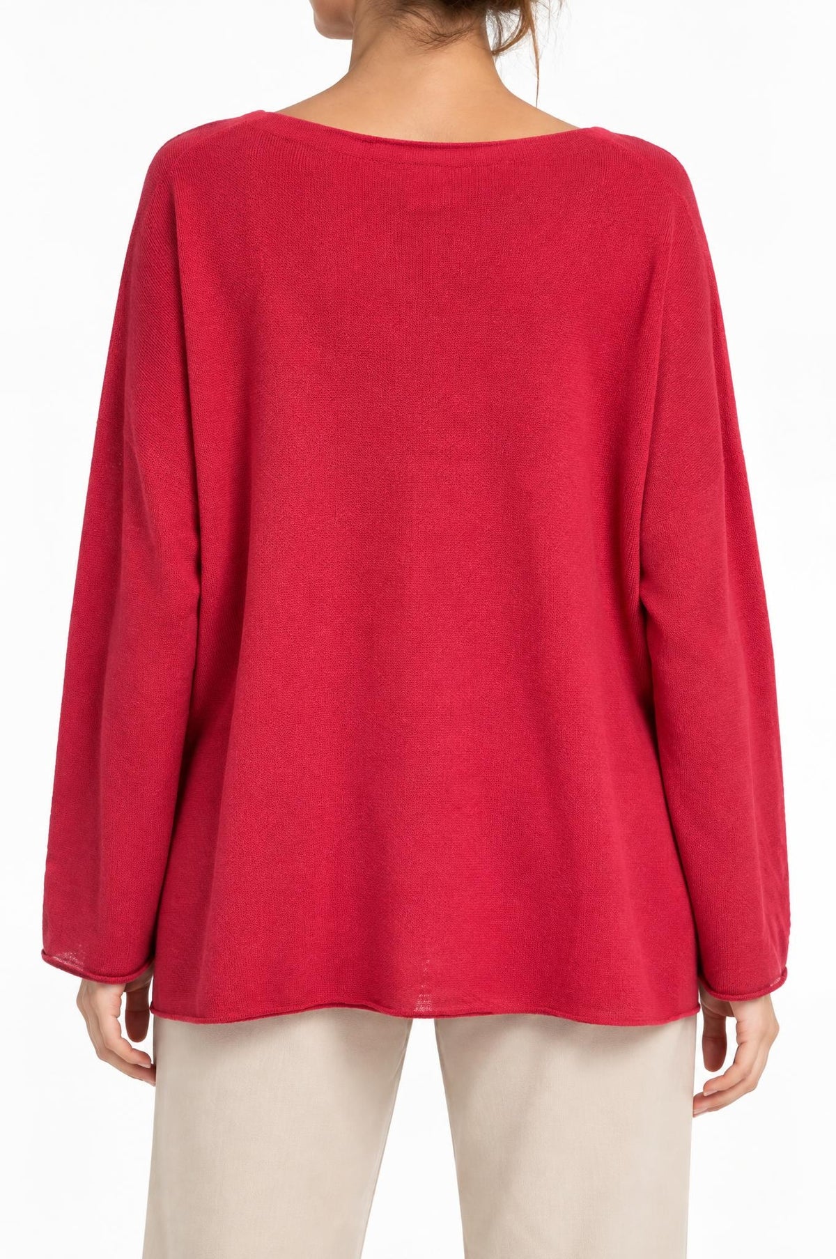 Pull Adele Fiorella Marsala Pull col bateau, marque longue, over.
