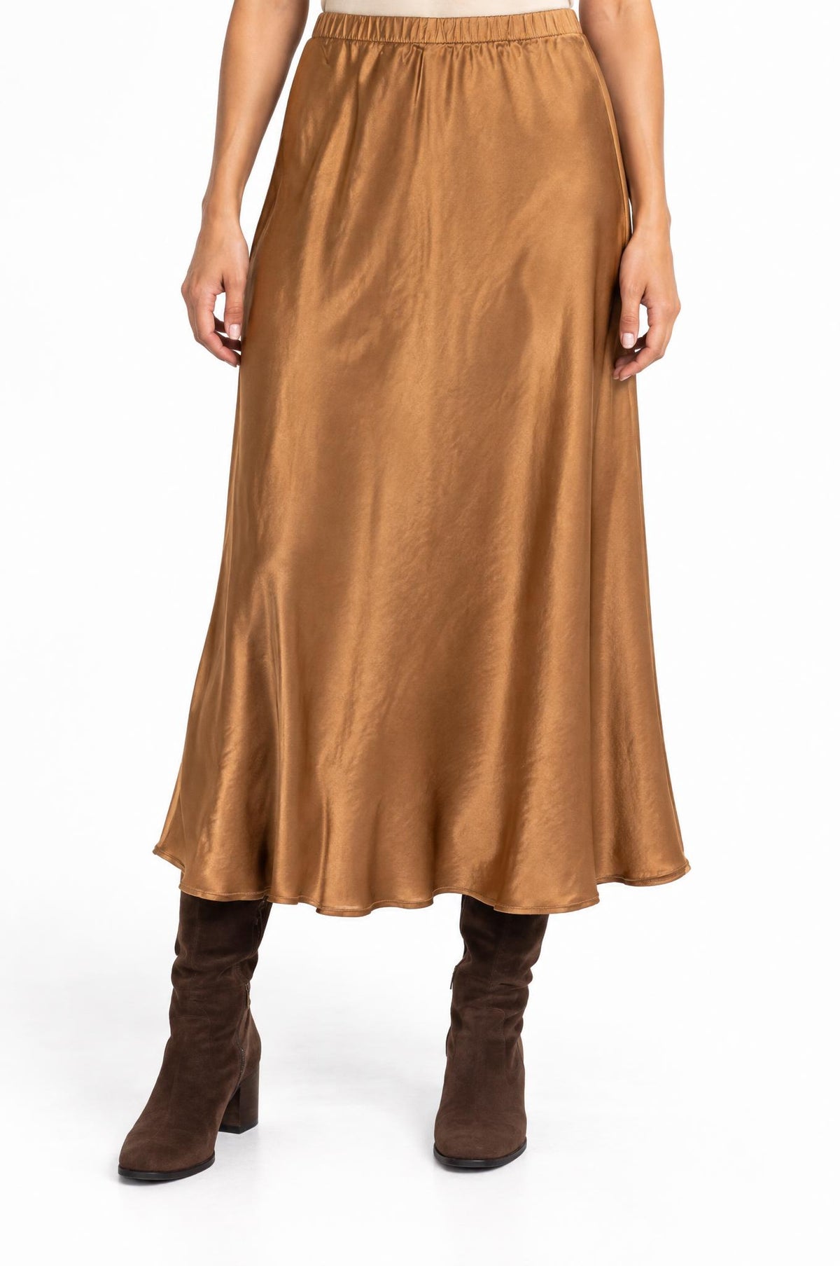 Falda Sunny Studio Midi Camel