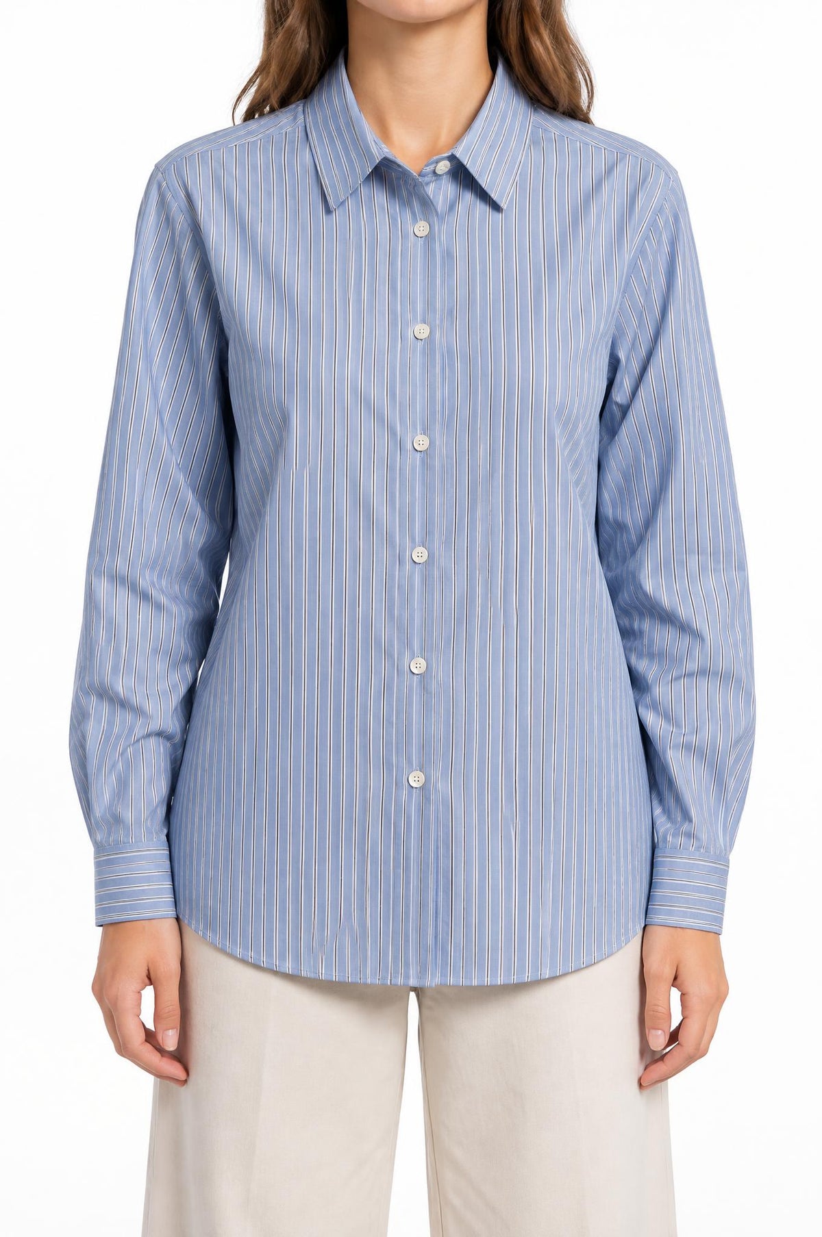 Camisa Academia Tecno Rayas Azul