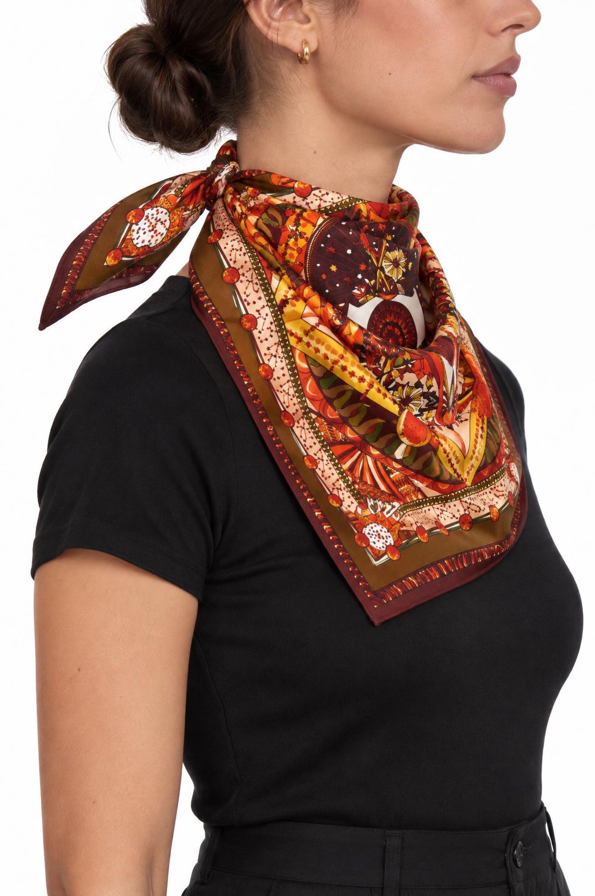 Foulard Maison Fanli Tauro Granate