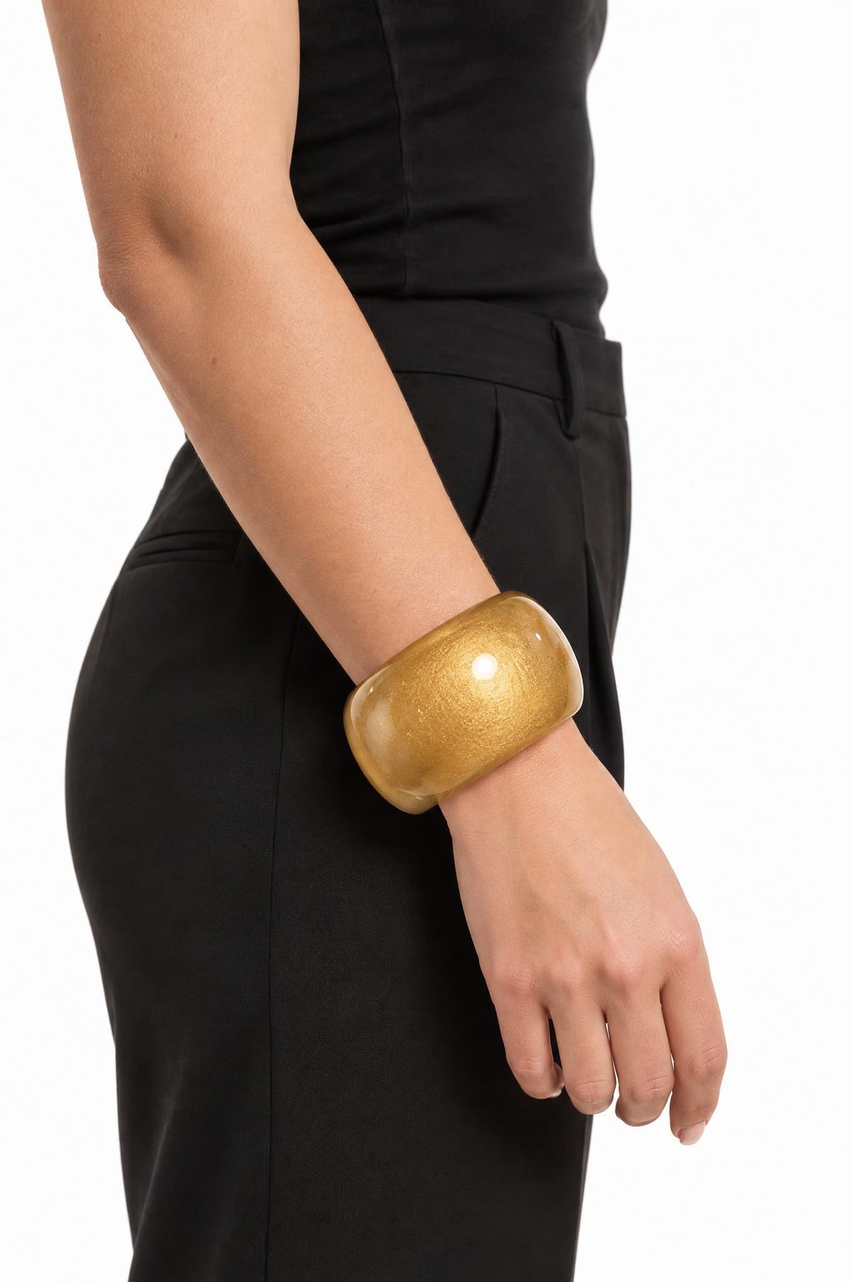 Pulsera Il Baco Da Seta Rígida Dorado
